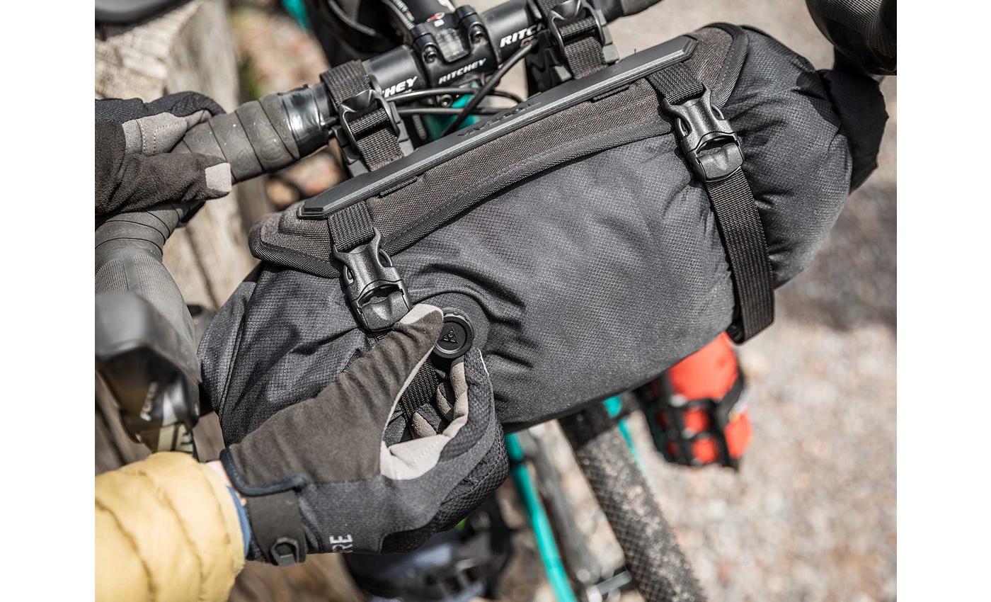 Сумка на кермо Topeak Front Loader, 8L вологозахищ, чорна 325г фото 5