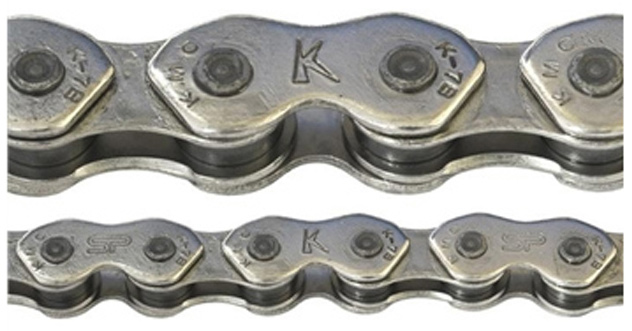 Цепь инд. 100 зв. 1/2x1/8 KMC K1 Wide (K710) silver/silver фото 1