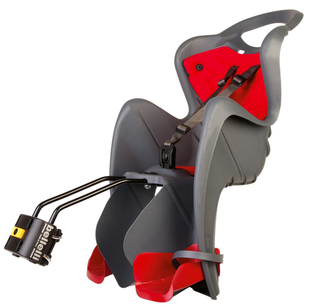 Сиденье задн. Bellelli Mr Fox Standart B-fix до 22кг, темно-серое серебристое фото 