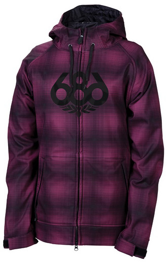 Куртка 686 Mannual Halo Softshell жен.XL, Lt. Plum Ombre Plaid фото 