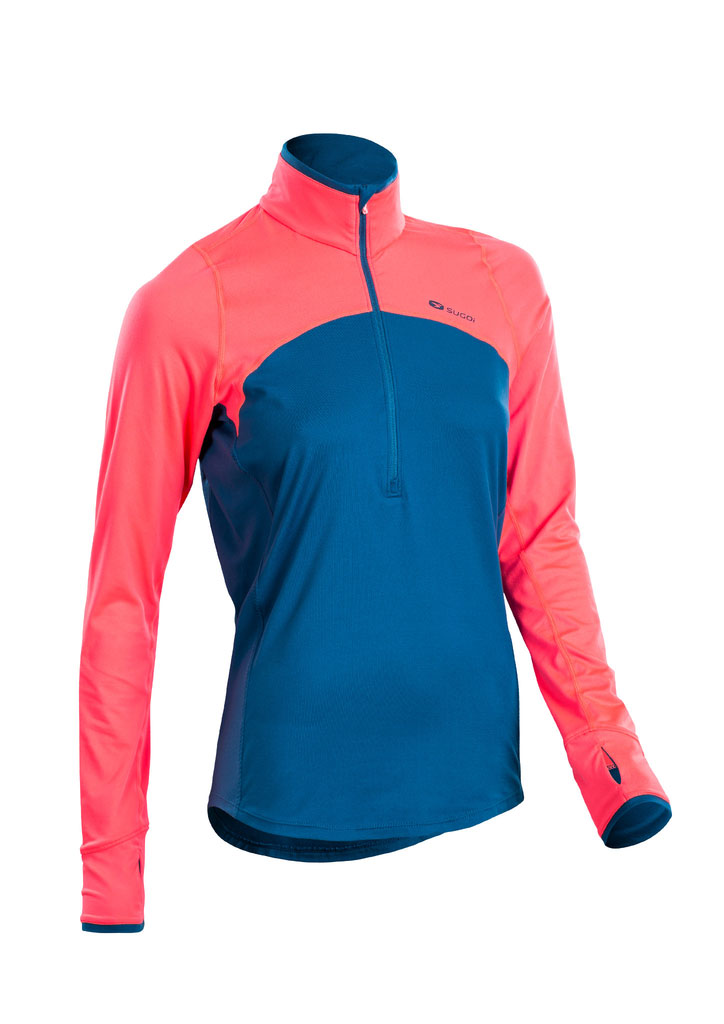 Джерси Sugoi FUSION CORE ZIP, с длин. рукавом, женское, baltic blue (синее), М фото 1