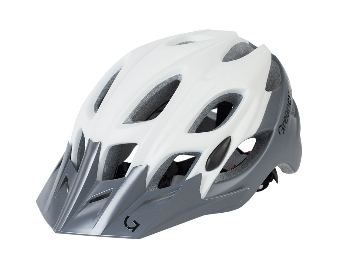 Шлем Green Cycle Enduro размер 54-58см бело-серый фото 