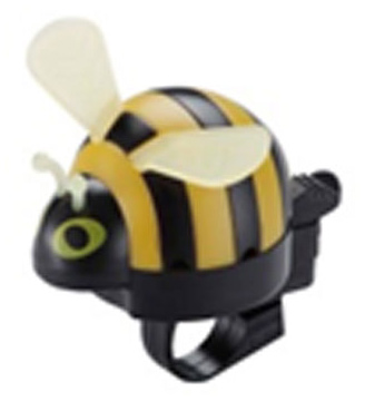 Звонок TW JH-506Y Пчела, пластик, с ударным рычагом под большой палец, желтая фото 1