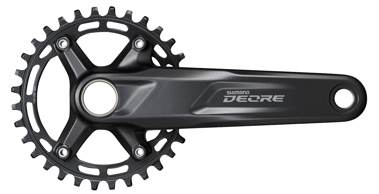 Шатуни Shimano FC-M5100-1 DEORE, 32T, 175 мм, інтегр. вісь, 1х10/11-шв., CL-52 мм, без каретки (OEM, без упаковки) фото 