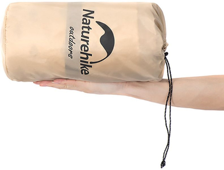 Килимок самонадувний Naturehike NH15Q002-D, з подушкою, 185x65x2.5 см, бежевий фото 4