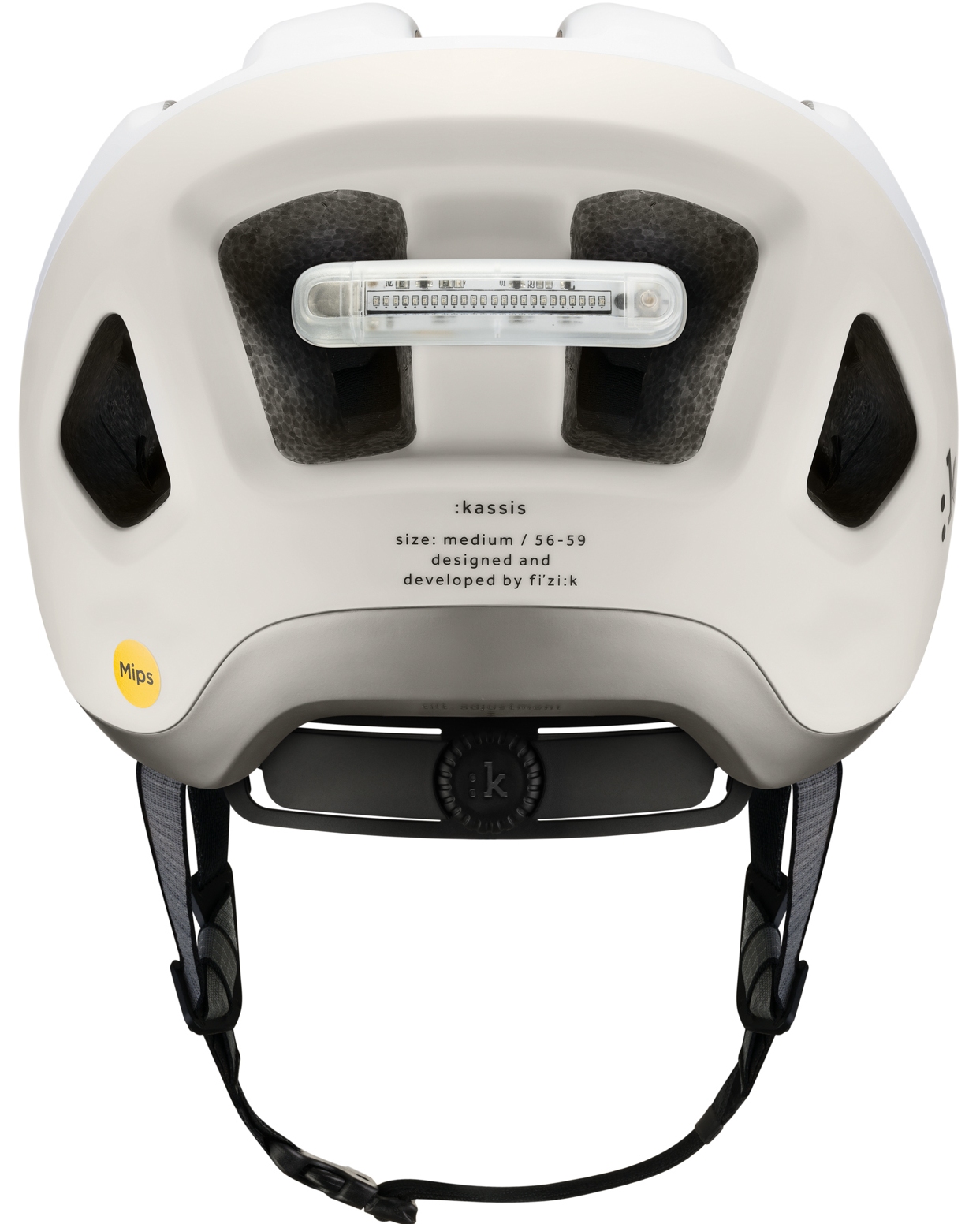 Шлем Fizik Kassis MiPS с мигалкой белый размер М (56-59 см) фото 4