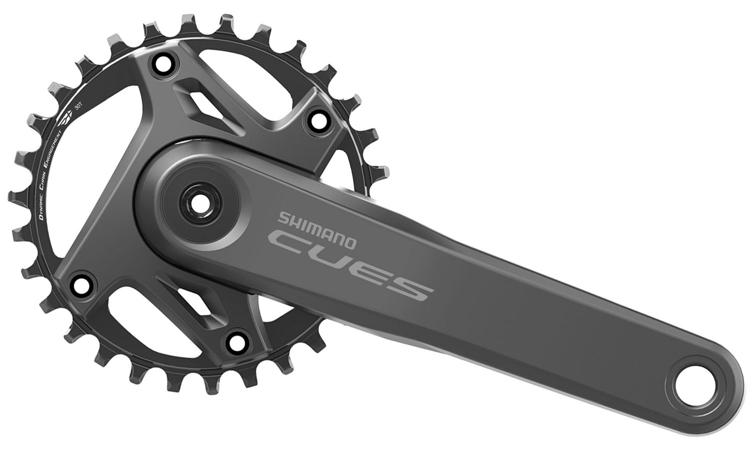 Шатуны Shimano FC-U6000-1 CUES, Hollowtech II, 175 мм, 1x9/10/11-ск., 30T фото 