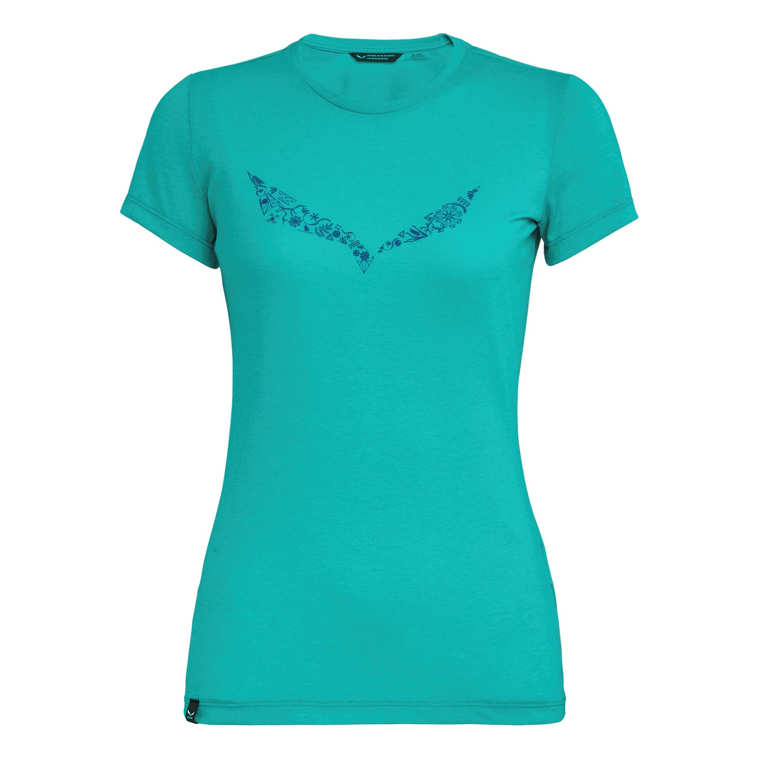 Футболка Salewa SOLID DRI REL W S/S TEE 27019 5639 жіноча, розмір M, синя фото 