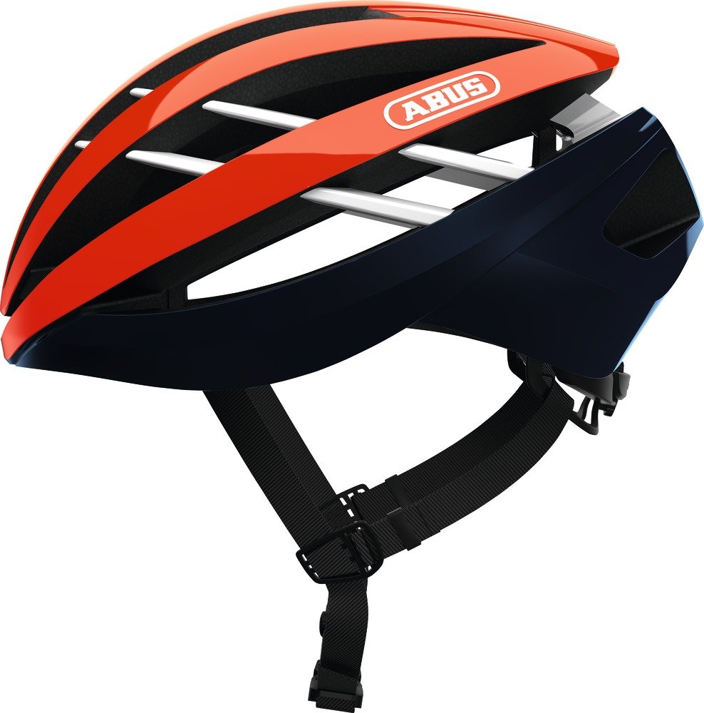 Шолом ABUS AVENTOR, розмір M (54-58 см), Shrimp Orange, помаранчево-чорний фото 