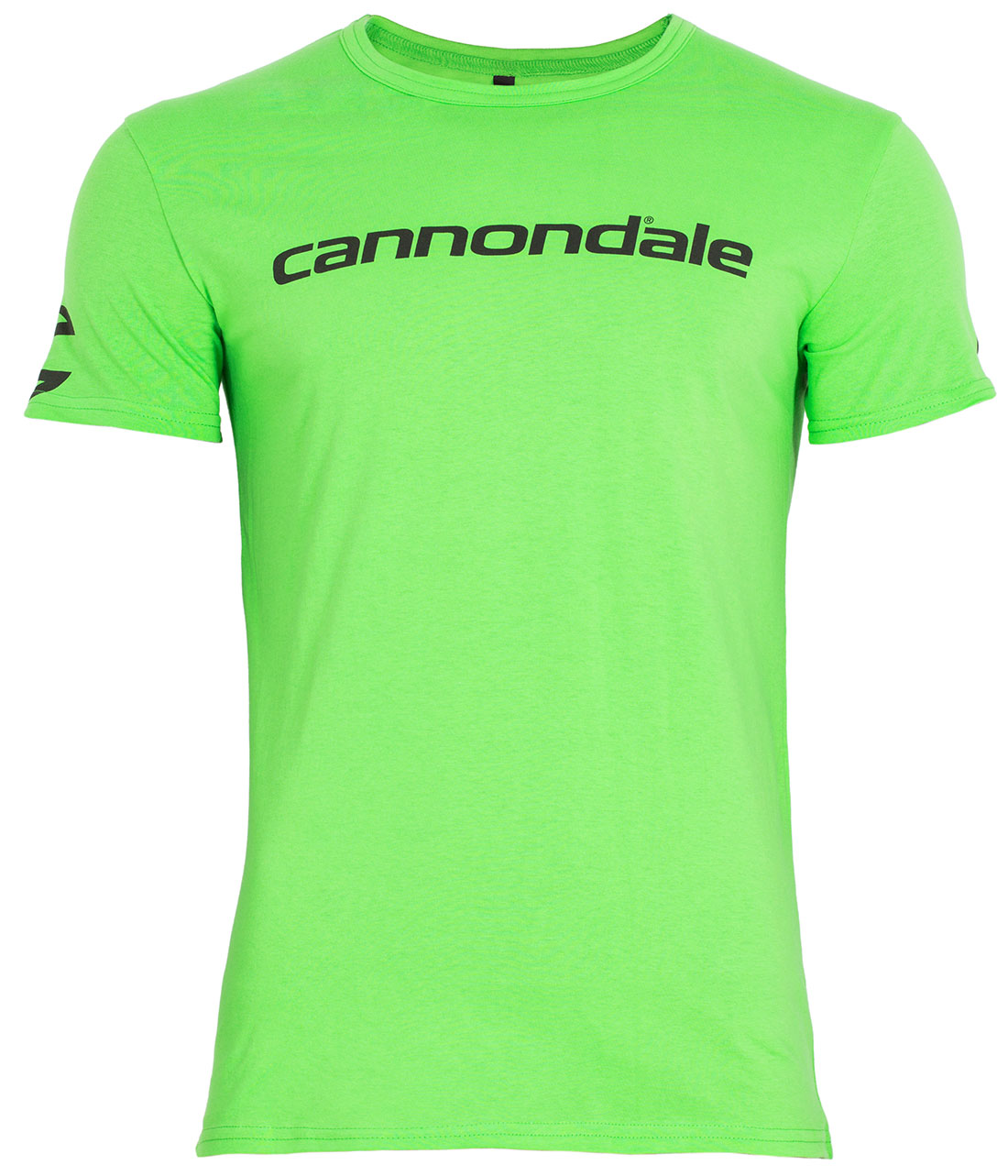 Футболка Cannondale с черным горизонтальным логотипом, зелёная, размер S фото 