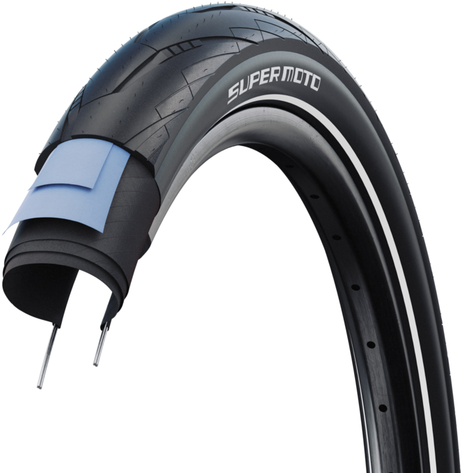 Покрышка 28x1.50 700x38C (40-622) Schwalbe SUPER MOTO RaceGuard, B/B-SK+RT HS605 ADDIX 67EPI фото 