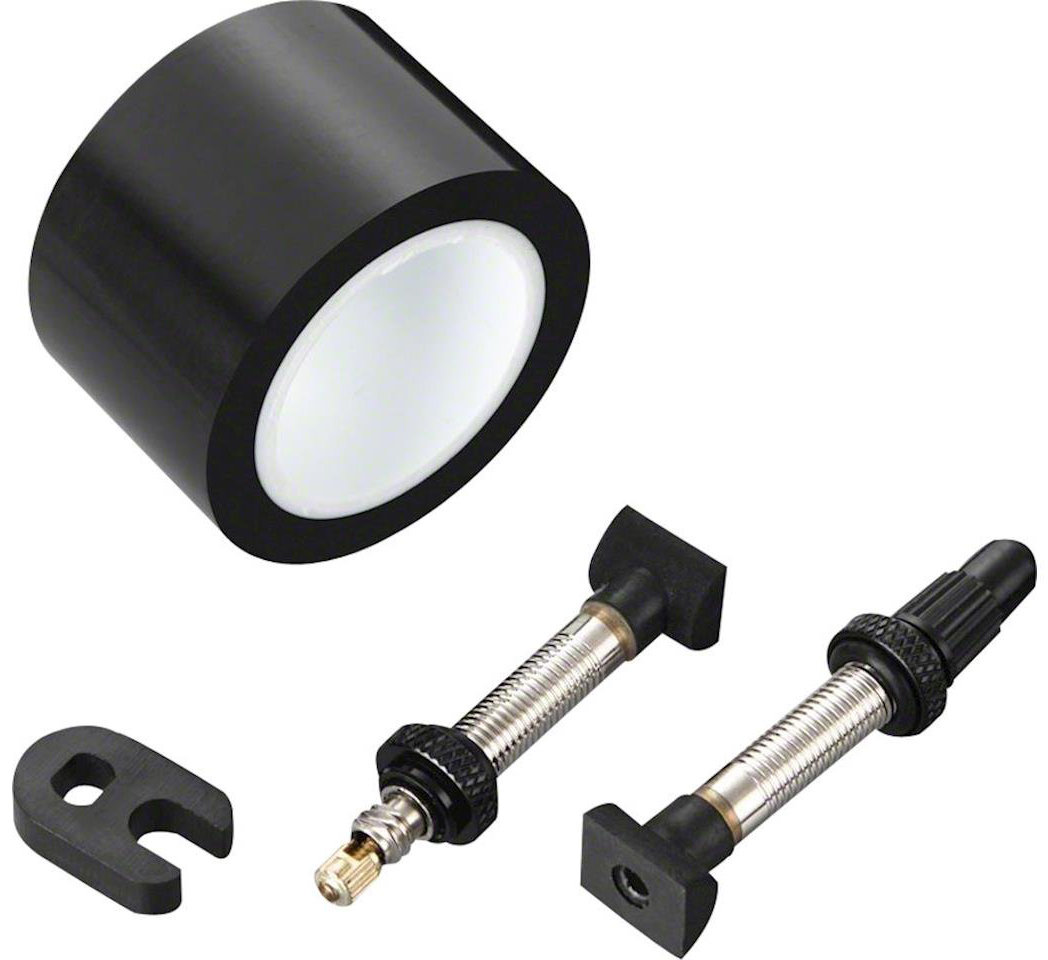 Фотография Комплект для бескамерки Sram TUBELESS UNI valve/tape kit 32, 2rims Комплект для бескамерки Sram TUBELESS UNI valve/tape kit 32, 2rims фото