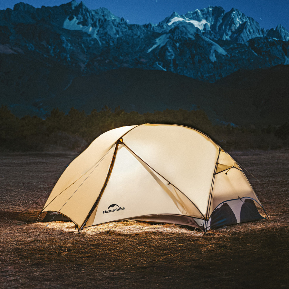 Палатка двухместная Naturehike Mongar CNK2550WS016, коричневая фото 5
