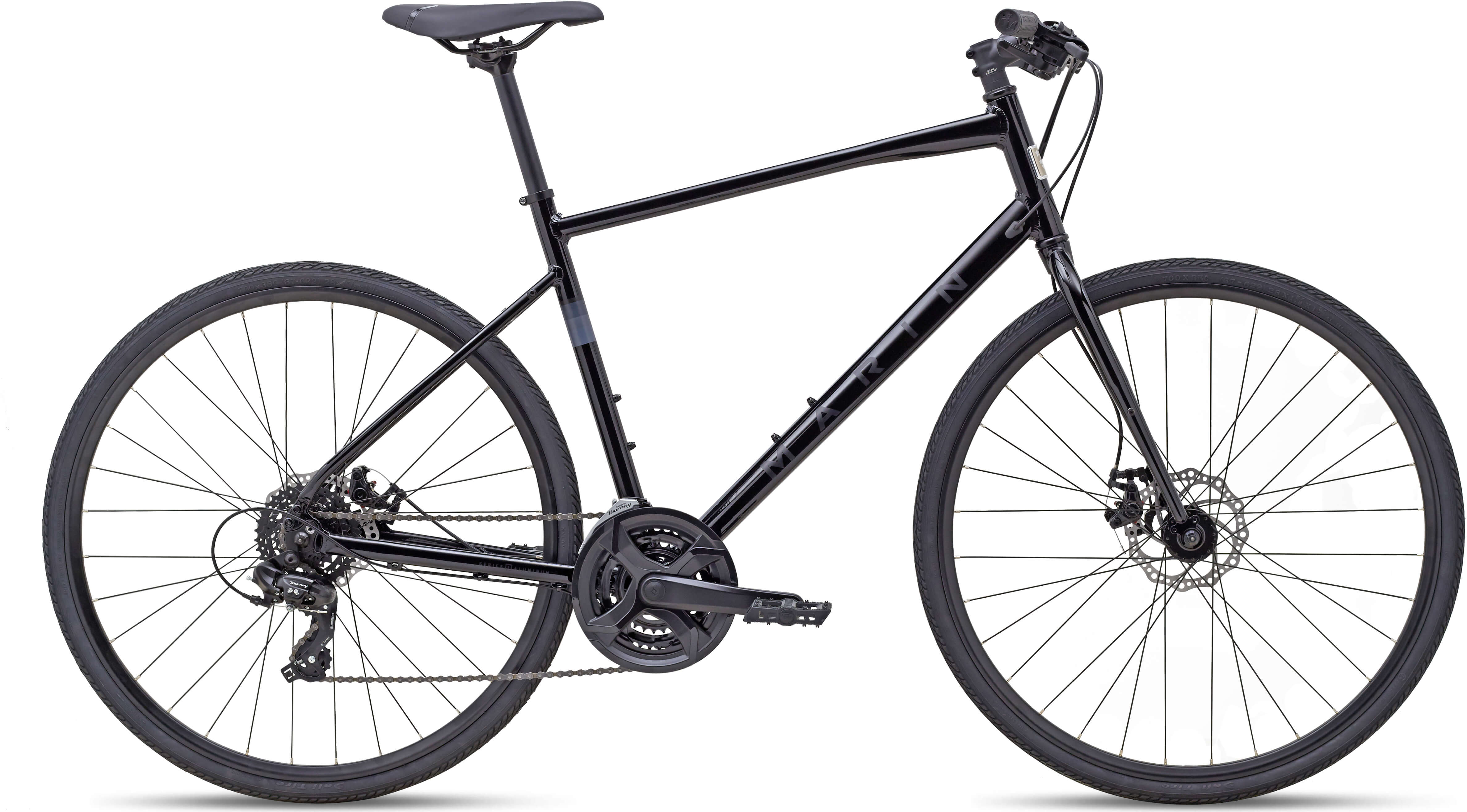 Велосипед 28" Marin Fairfax 1 рама - L 2024 Gloss Black/Black фото 