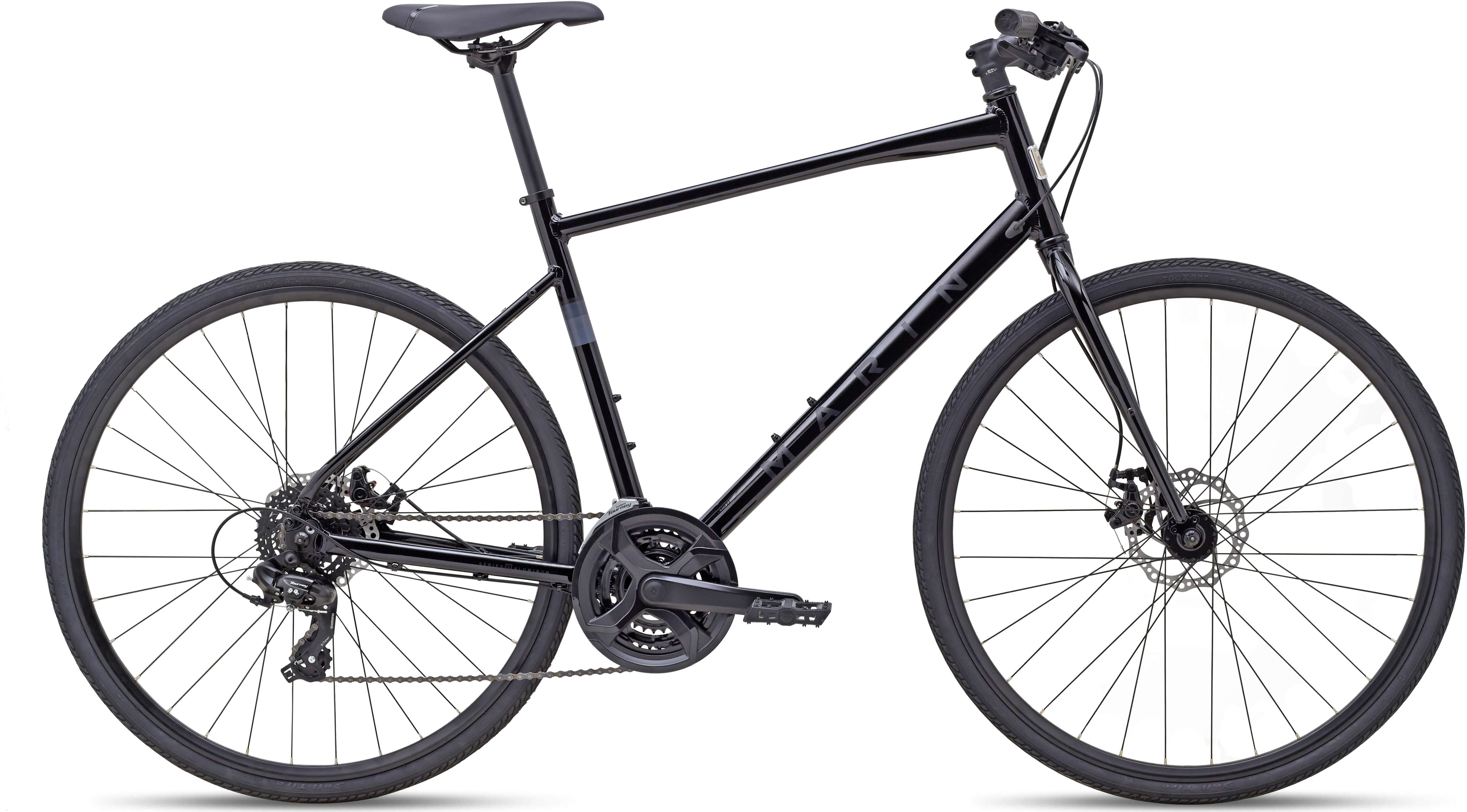 Велосипед 28" Marin Fairfax 1 рама - L 2025 Gloss Black/Black фото 