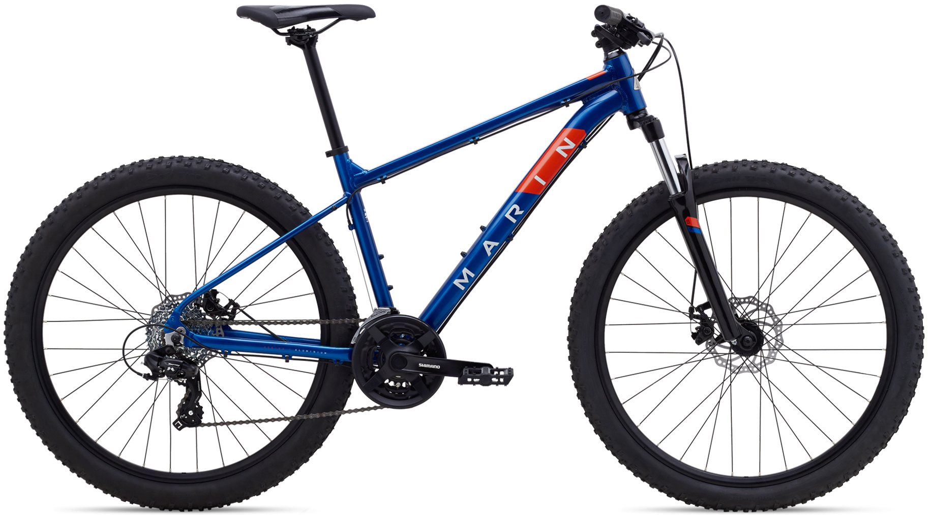 Велосипед 27,5" Marin BOLINAS RIDGE 1 рама - S Gloss Blue/Off-White/Roarange A4 фото 