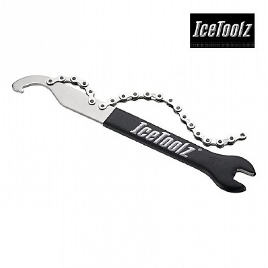 Ключ Ice Toolz 34S4 хлыст для многоскоростных звёзд (1/2" х 3/32") + ключ затяжки локринга + ключ  для педалей 15mm фото 