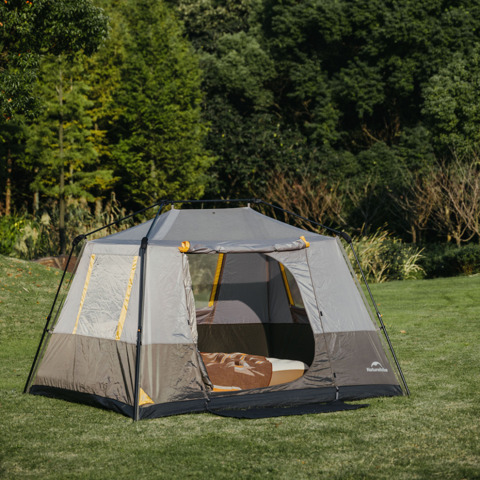 Палатка четырехместная Naturehike Cape Series 5.2 CNK2450WS037, серо-коричневая фото 4