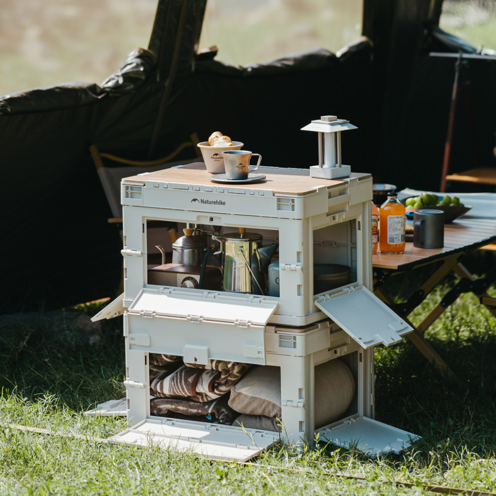 Контейнер складной Naturehike CNK2450XB020, 23 л, бежево-серый фото 6