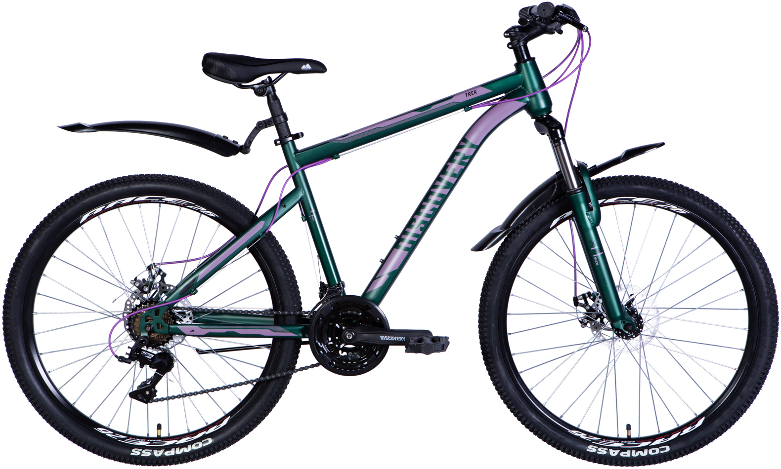 Велосипед 26" Discovery TREK AM DD рама - 18" зелений (матовий) фото 