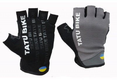 Перчатки TATU-BIKE GEL, кор. пальцы CG2013, серые, L фото 