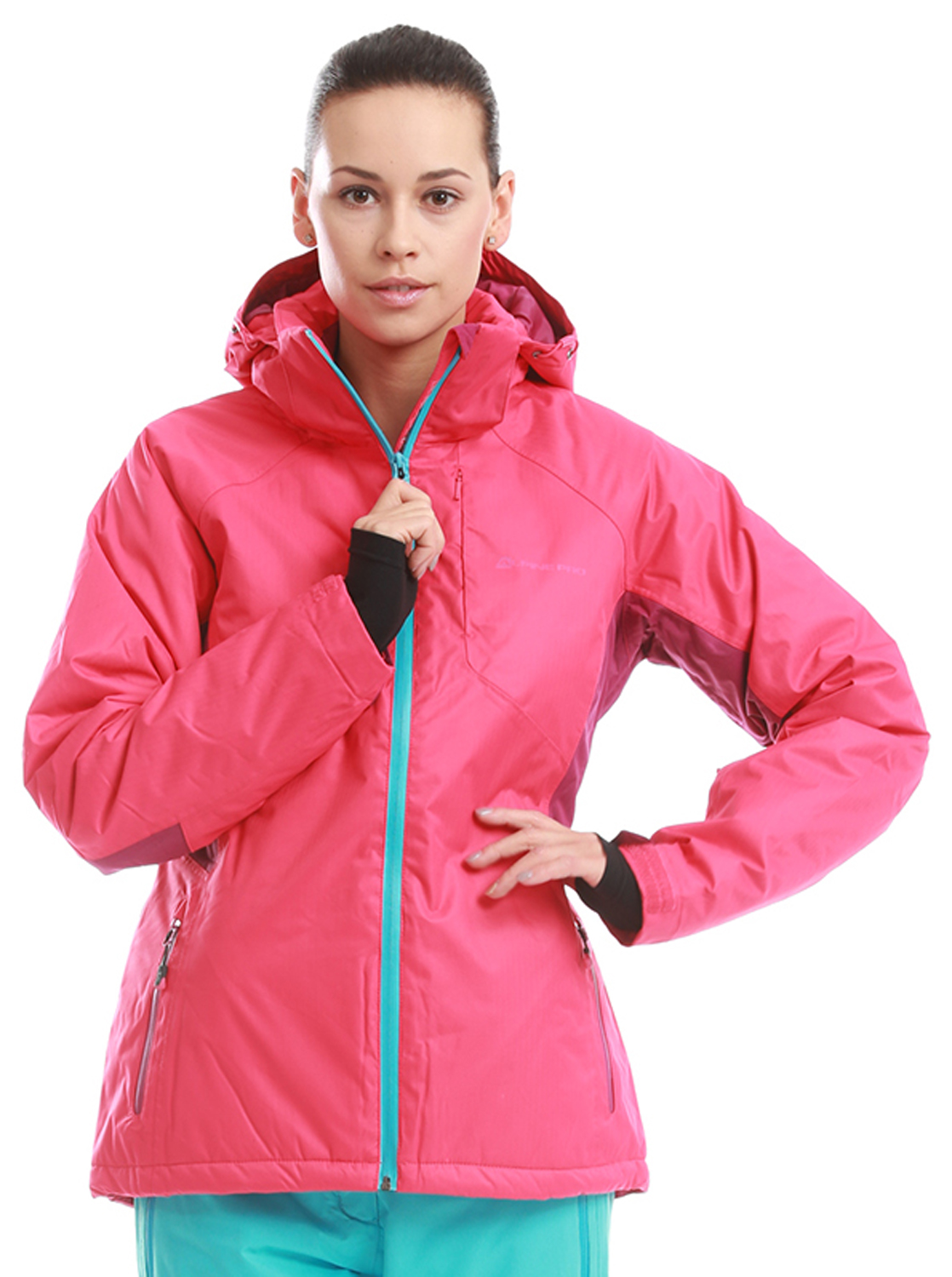Горнолыжная куртка женская ALPINE PRO Bellino, розовая, р-р XL фото 