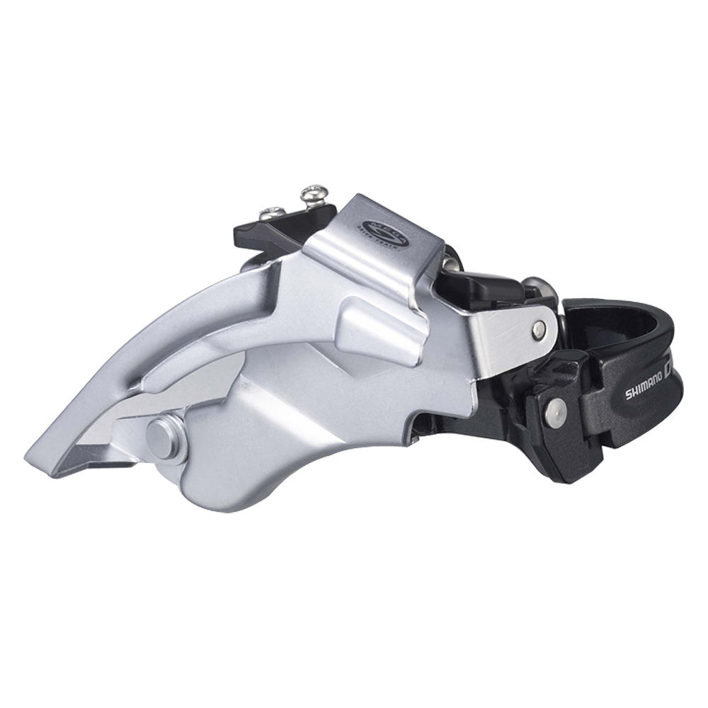 Переключатель пер. Shimano FD-M590 DEORE нижний хомут, универсальная тяга, адаптер под 31.8mm, под 44\48 зубов, black фото 