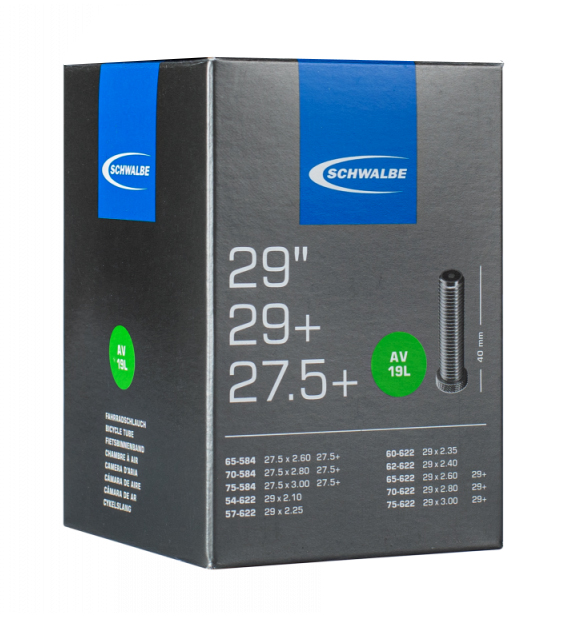 Камера 29+/27,5+ (54/75x584/622) IB AGV 40мм Schwalbe AV19L фото 
