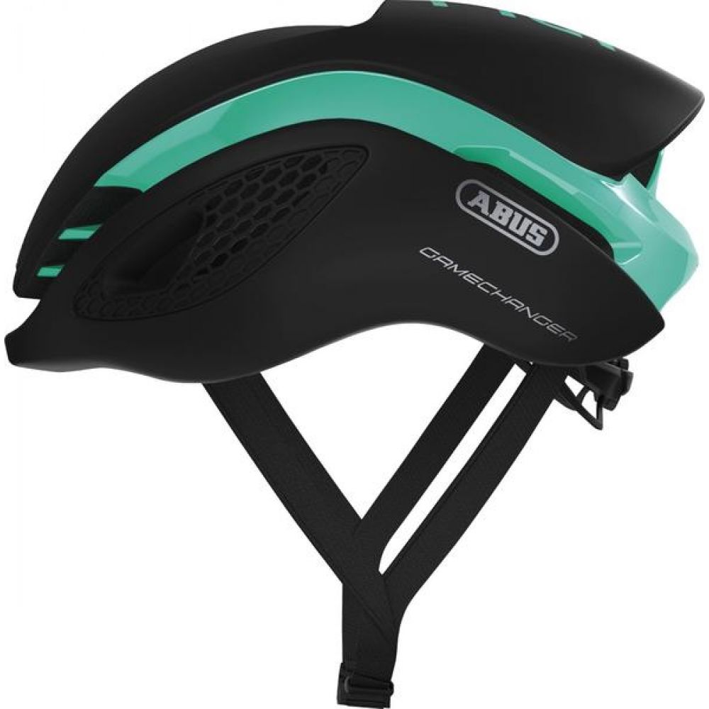 Шлем ABUS GAMECHANGER, размер L (58-61 см), Celeste Green, черно-зеленый фото 