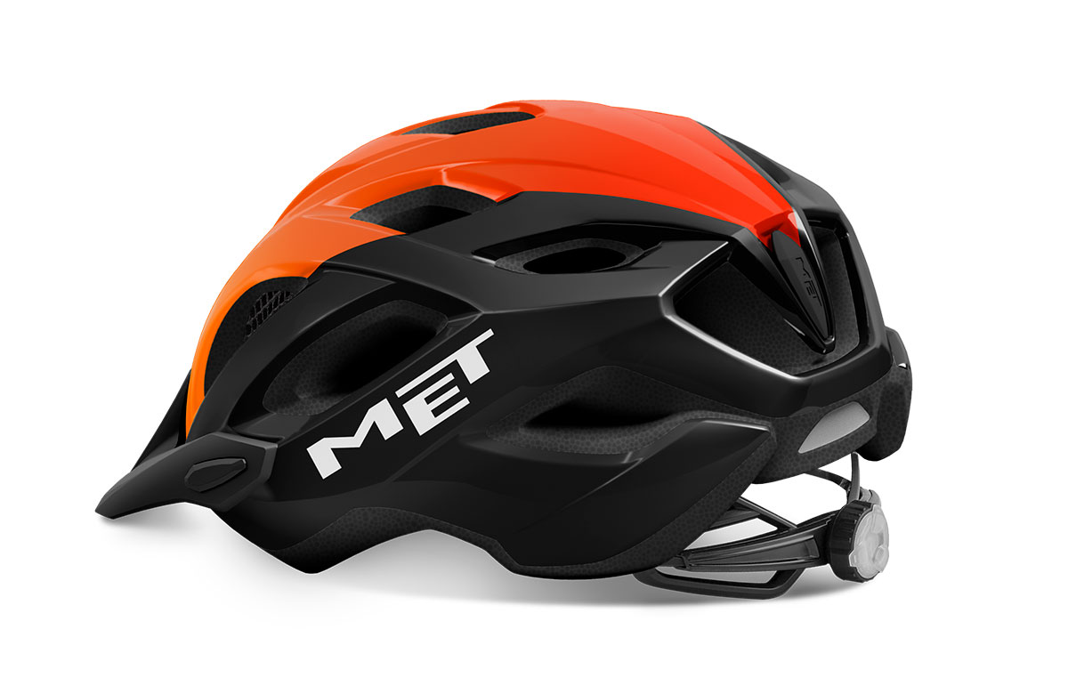 Шолом Met CROSSOVER CE розмір XL (60-64), black orange glossy, чорно-оранжевий гянцевий фото 3