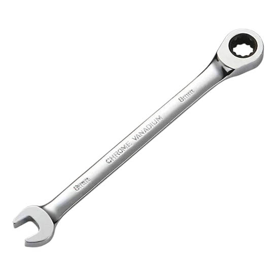 Ключ Ice Toolz 4108 рожковый накидной с трещёткой 8mm, 5 град, Cr-V сталь фото 1