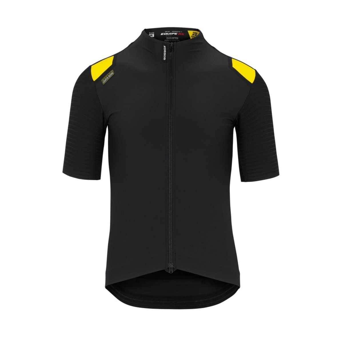 Джерси ASSOS Equipe RS Spring Fall Aero SS Jersey Black Series, кор. рукав, мужское, черное с желтым, XLG фото 
