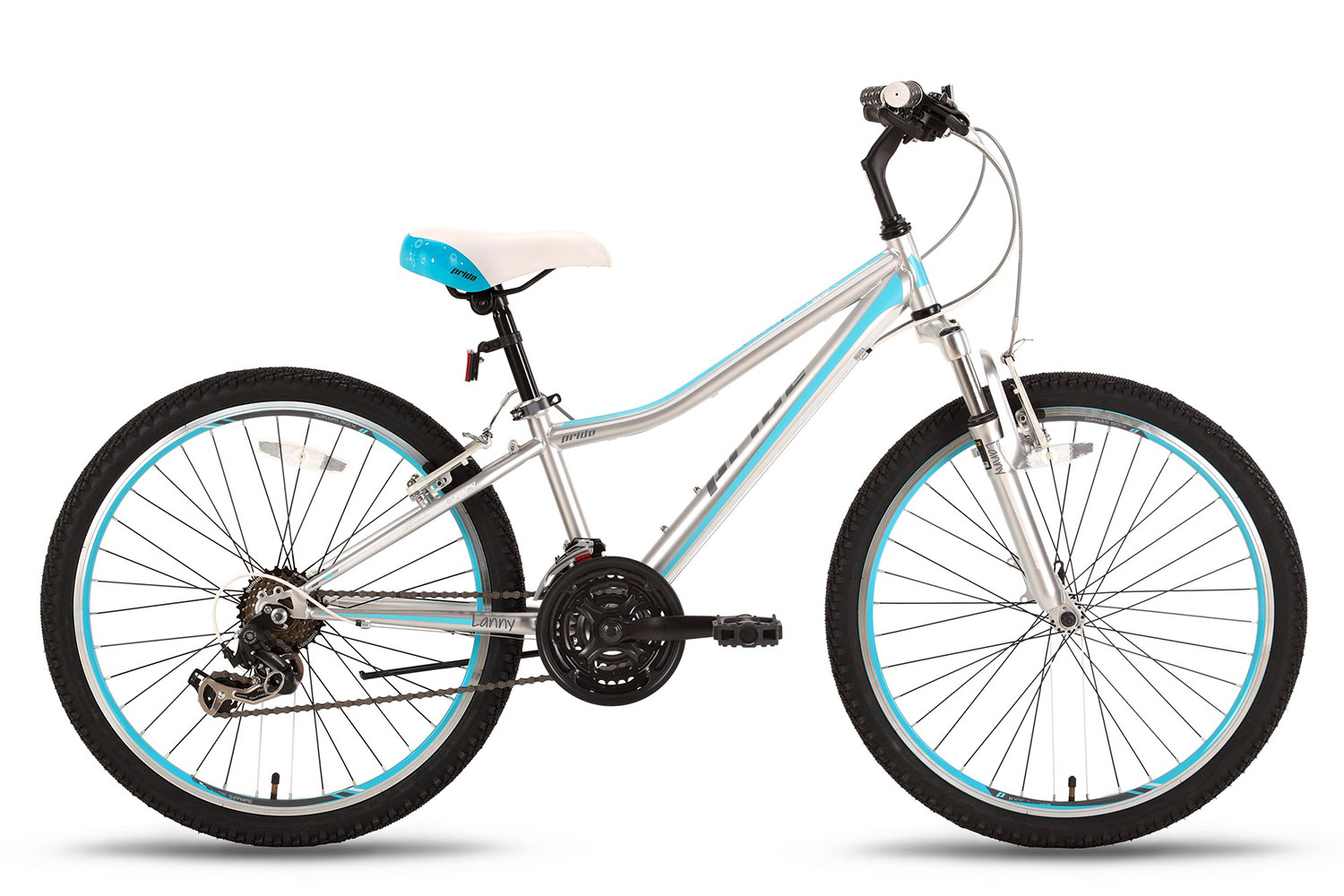 Велосипед 24'' Pride LANNY 21 серо-бирюзовый матовый 2016 фото 