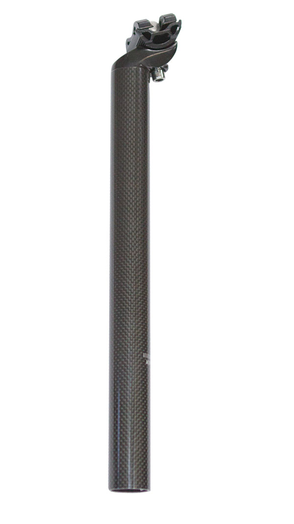 Подседельная труба TW 31.6 мм карбон, одноболтовой алюминиевый зажим, цвет карбон фото 