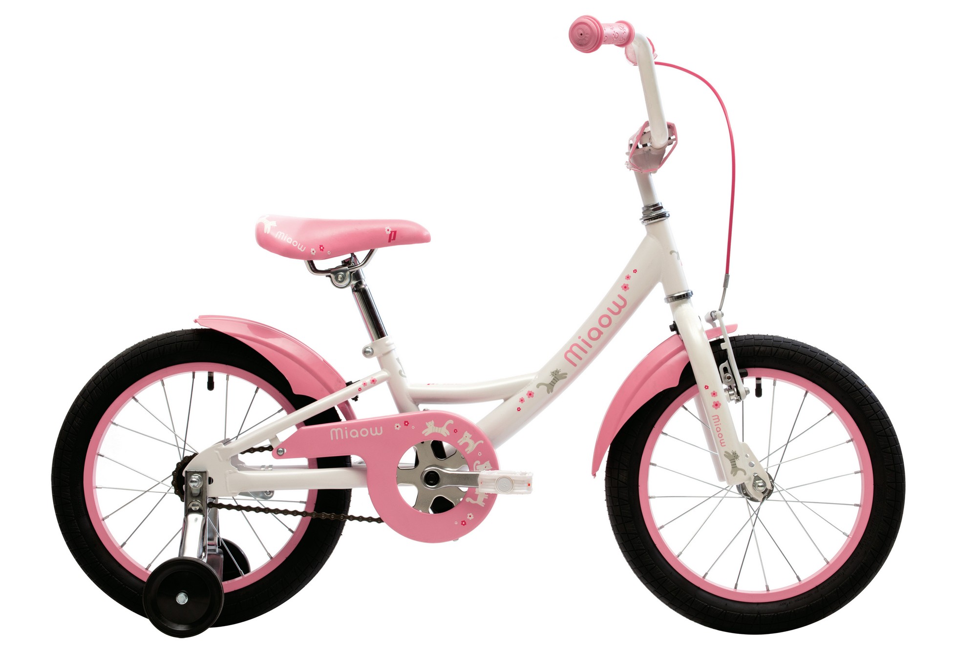 Велосипед 16" Pride MIAOW білий/рожевий 2018