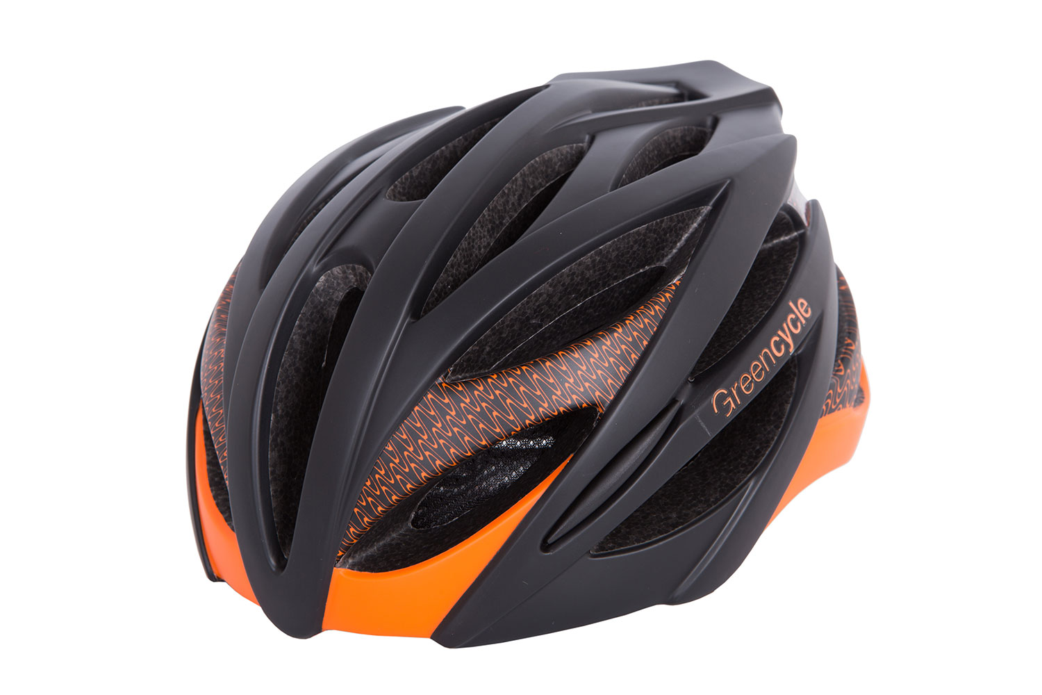 Шлем Green Cycle New Alleycat размер 54-58см для города/шоссе черно-оранжевый матовый