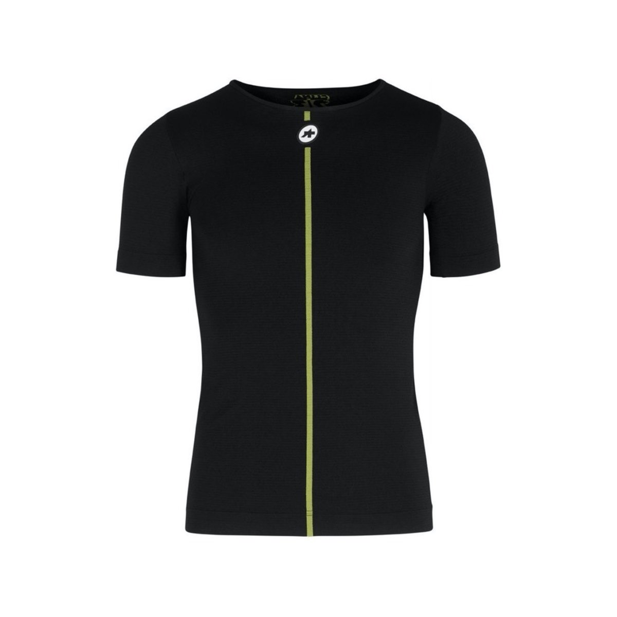 Термобілизна ASSOS Spring Fall SS Skin Layer Black Series, чорне з зеленим, 0/XS-S фото 
