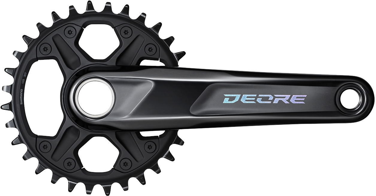 Шатуны Shimano FC-M6100-1 DEORE, 170 мм, 1x12-ск., 32T, CL-52 мм, интегрированная ось, без каретки фото 
