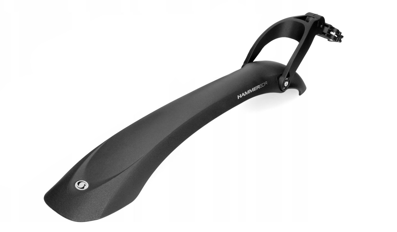 Крило задн. 24"-29" SIMPLA Hammer SDE PRO SPEEDclamp mounting швидкознімне кріплення, чорне з білими вставками фото 