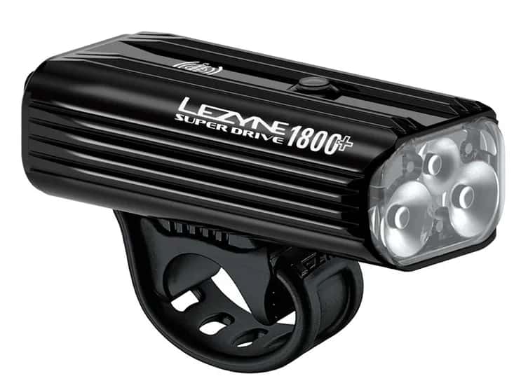 Фара передня Lezyne SUPER DRIVE 1800+ SMART, 1800 люмен, 8 режимів, чорна фото 