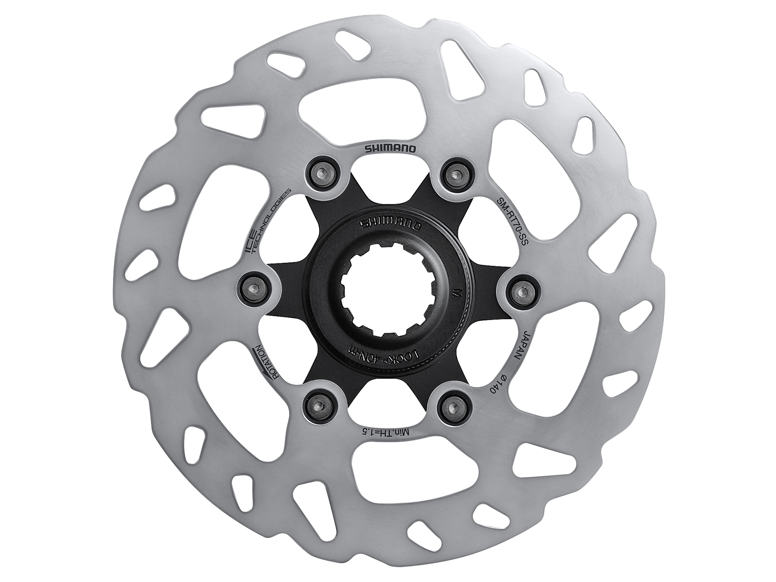 Фотографія Ротор Shimano SM-RT70-SS ICE TECH, 140мм, CENTER LOCK 1 Ротор Shimano SM-RT70-SS ICE TECH, 140мм, CENTER LOCK фото 1