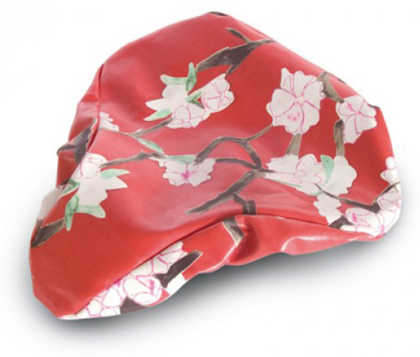 Чехол Basil BLOSSOM TWIG на седло, водооталкив. материал, цветочный принт, red фото 1