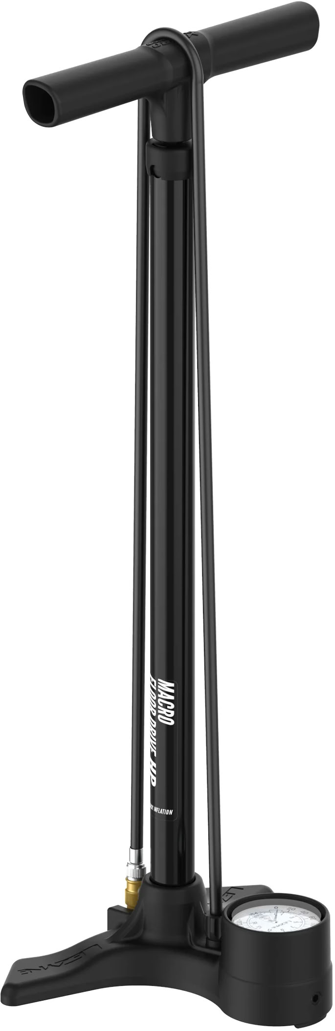 Насос напольный Lezyne MACRO FLOOR DRIVE, манометр 2,5", 220psi, черный матовый фото 