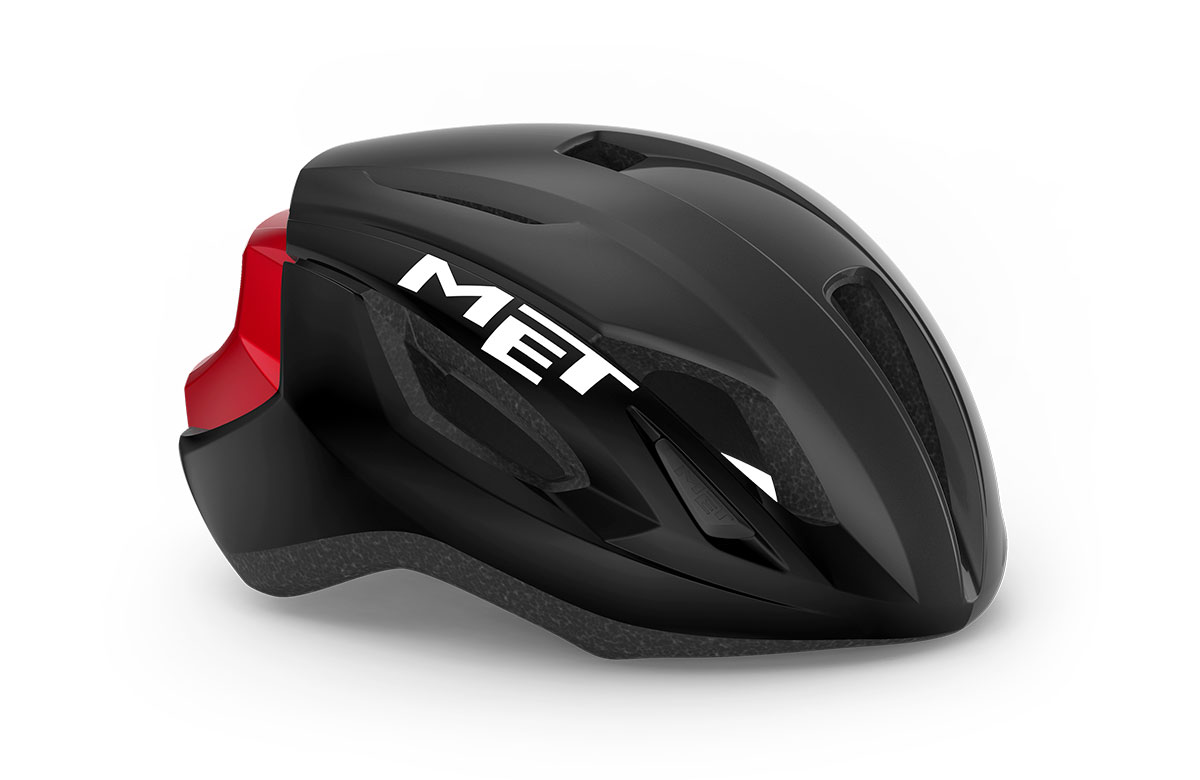Шлем Met STRALE CE размер M (52-58), black red metallic/glossy, черно-красный металлик глянцевый фото 