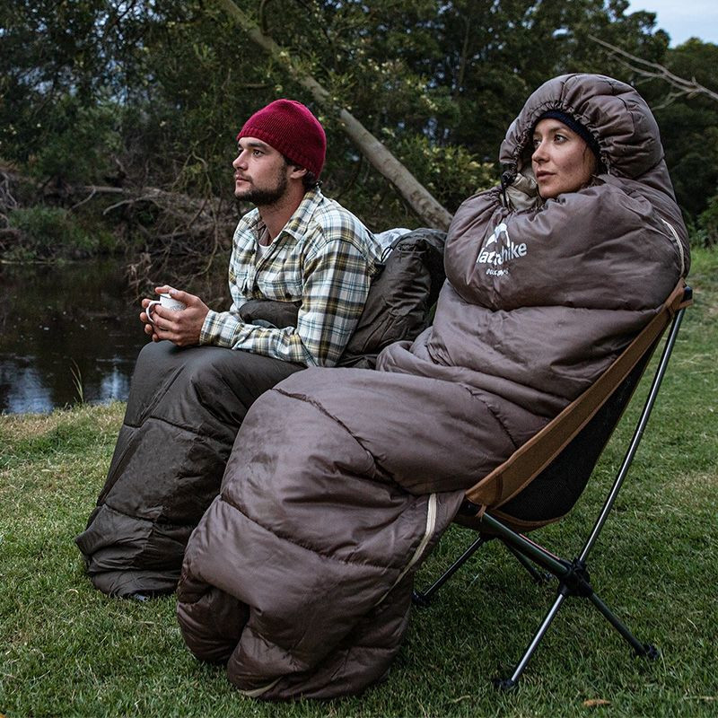 Спальный мешок Naturehike U250 NH20MSD07, правый, коричневый фото 3