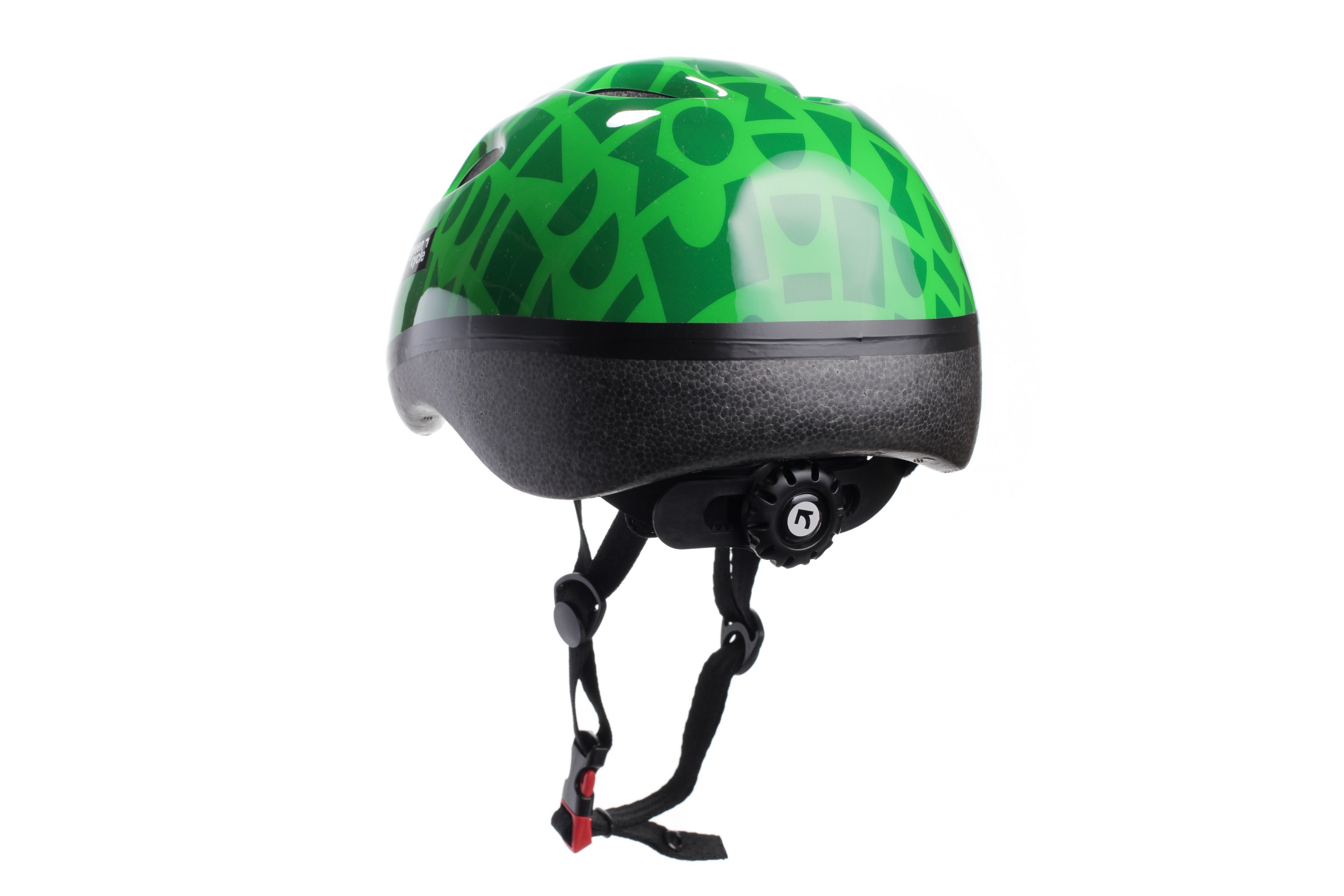 Шлем детский Green Cycle FLASH размер 48-52см зеленый лак фото 2