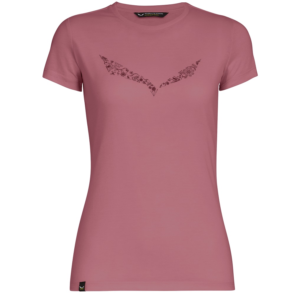 Футболка Salewa SOLID DRI REL W S/S TEE 27019 5639 жіноча, розмір XS, червона фото 