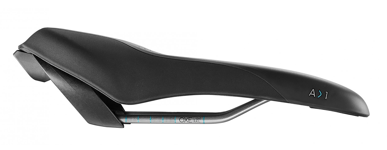 Сідло Selle Royal SCIENTIA A1 Athletic, 3D skingel, оббивка Black gummy/Black mokka, 289х127мм, 380г, рейли сталь + Curva suspension, unisex, чорне фото 2