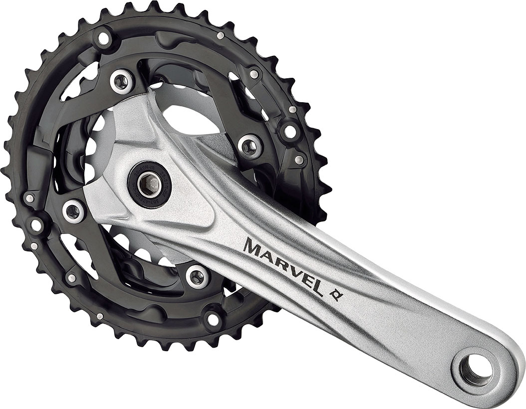 Комплект шатунів PROWHEEL MARVEL-901 (10S) 175mm, 22/30/40T срібло фото 1