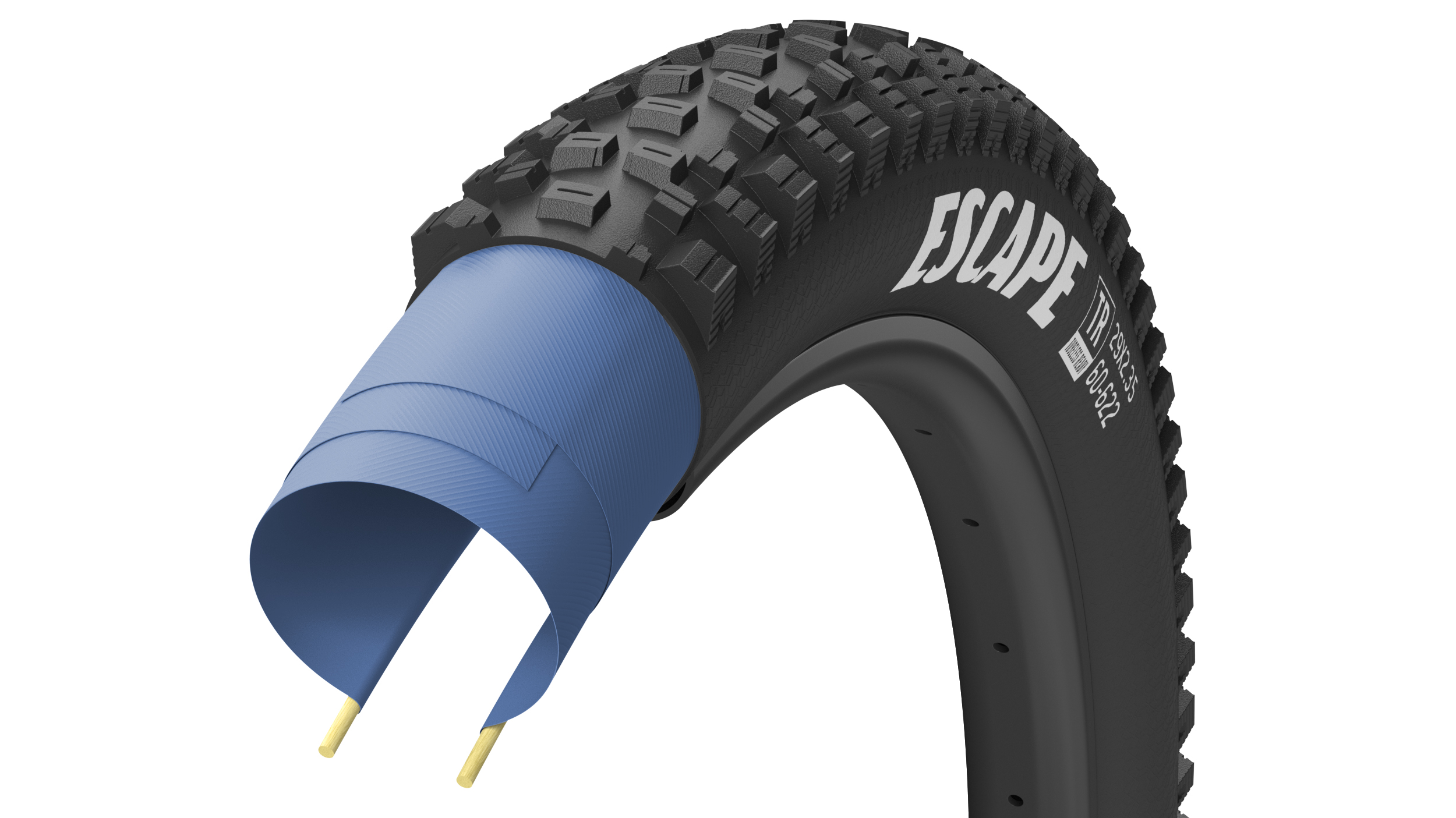 Покрышка 29x2.35 (60-622) GoodYear ESCAPE tubeless ready, folding, black, 60tpi фото 